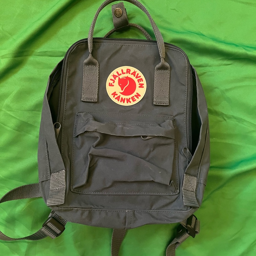 Small backpack with adjustable straps. Only a couple of times!